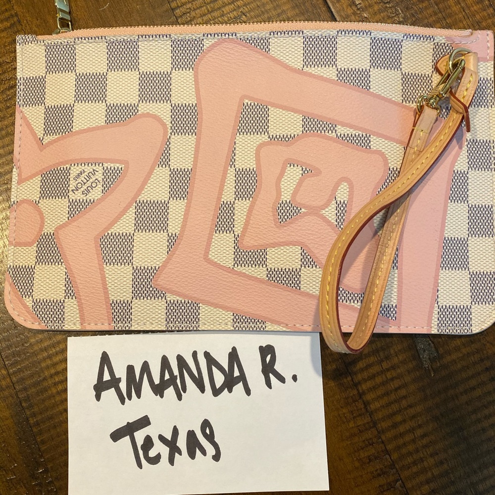 Authentic Louis Vuitton Graffiti Damier pouch